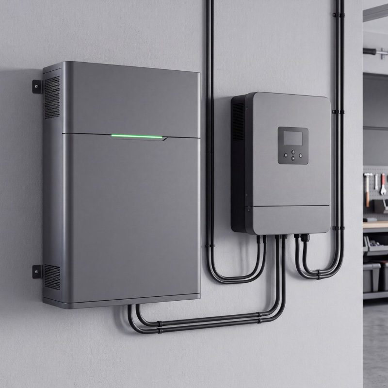 Inverter ibrido e sistema di accumulo collegati all'impianto